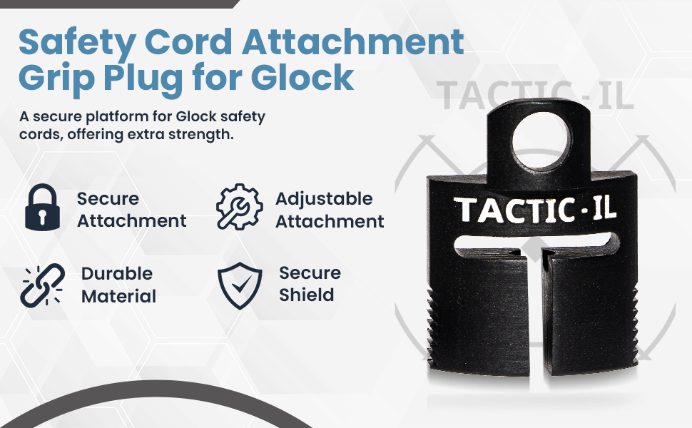 Tactic-IL Aluminum Safety Cord Grip Plug, Compatible with Glock 43X/48